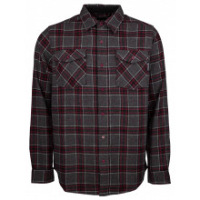 CHEMISE INDEPENDENT flannel oxblood plaid